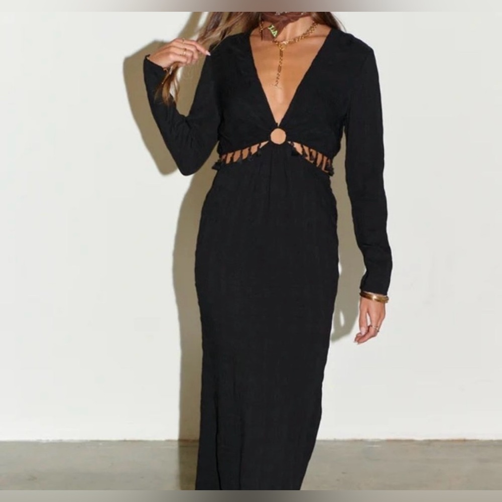 Never Fully Dressed Black Long Sleeve Dress
